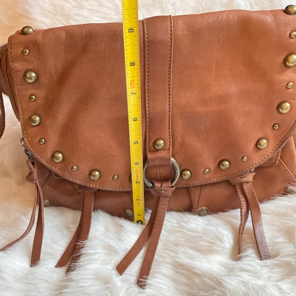 Lucky Brand Brown Leather Boho Shoulder Crossbody Bag with Tassels - Picture 16 of 16